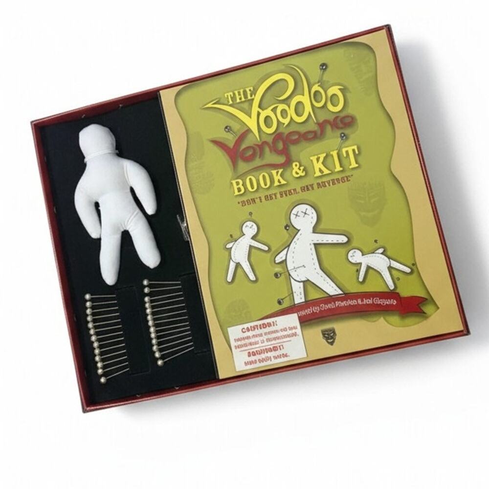 The Voodoo Vengeance Book & Kit 2003 Sealed Doll + Pins Novelty Gift